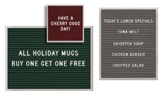Open Face VINYL Letter Boards (Changeable Letter Signs)