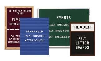 Double Sided 52H x 72W Outdoor Letter Board w/Header - Satin Frame