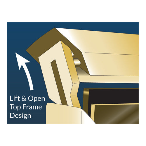 Top Frame has a Lift Off Design allowing for Removal of the 11 x 14 Letter Board Panel