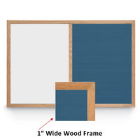 14x14 LETTERBOARD/ MARKER BOARD COMBINATION HAS 1" WIDE WOOD TRIM FRAME