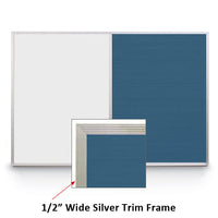 16x16 LETTERBOARD/ MARKER BOARD COMBINATION HAS 1/2" WIDE SILVER TRIM FRAME