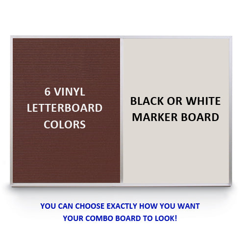 20" x 15" LETTER BOARD MAGNETIC MARKER COMBO BOARD