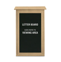 27x39 Outdoor Message Center with Letter Board Wall Mounted - LEFT Hinged