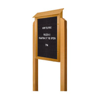 Free Standing 30x36 Single Door Outdoor Letter Board Message Center with Posts - Left Hinged