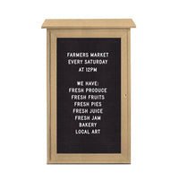 30x40 Outdoor Message Center with Letter Board Wall Mounted - LEFT Hinged