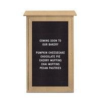 42x42 Outdoor Message Center with Letter Board Wall Mounted - LEFT Hinged