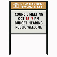 Value Line Outdoor 48x48 Marquee Reader Boards with Personalized Header + 2 Posts | Single-Sided