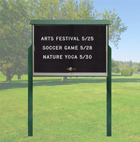 Free Standing 60x36 Outdoor Message Center Letter Board with Sliding Doors