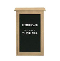 8.5x14 Outdoor Message Center with Letter Board Wall Mounted - LEFT Hinged