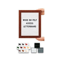 Access Letterboard | Open Face 11x14 Wood Framed Felt Letter Boards in Black, Grey, or White Felt Letter Board Colors Plus 10 Classic Wood 361 Frame Finishes