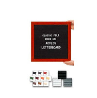 Access Letterboard | Open Face 16x16 Wood Framed Felt Letter Boards in Black, Grey, or White Felt Letter Board Colors Plus 10 Classic Wood 361 Frame Finishes
