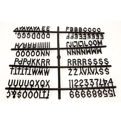 Black Helvetica Changeable Letter Sets in Sprue Sets break off letters ...