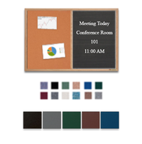 Value Line Combo Board 48x84 Wood Framed Cork Bulletin Letter Board (Open Face with Wood Trim)