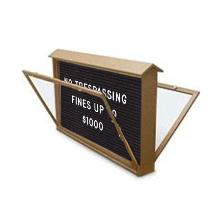 Free Standing Double Sided 60x40 Enclosed Letter Message board is Weather Proof, comes in multiple colors