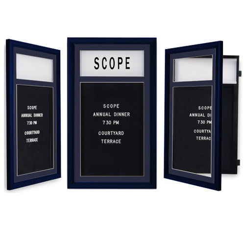 Letter Board 24x36 Open Face Double Pedestal Black Sign Stand – FloorStands