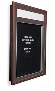 Swingframe Designer Enclosed Letter Board Wood Framed