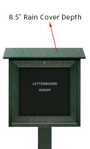 Standing 2-Sided enclosed message reader board comes in various of colors in 18in x 18in