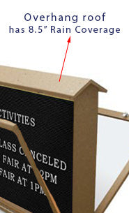 Standing 2-Sided enclosed message reader board comes in various of colors in 45in x 30in