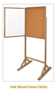 30x36 Enclosed Cork Board Floor Stand with 10+ Fabric Colors