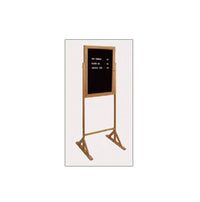 Wooden Oak Changeable Letterboard Double Pedestal 30 x 36 Sign Stand