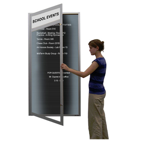 Indoor EXTRA LARGE Radius Edge Corners Enclosed Letter Boards | LED Lights and Personalized Message Header Printed Free