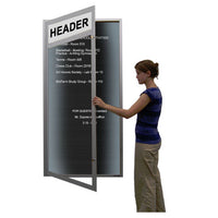 Extra Large Outdoor LED Lighted Enclosed Letter Boards with Message Header | Radius Edge Display Case Corners