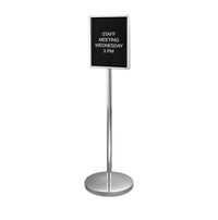 18x24 Changeable Letter Board Upscale Hospitality Sign Holder Floorstands + Satin Aluminum Finish