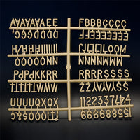 Gold Helvetica Letter Sets | Sprue Plastic Letters on Break-Away Tree