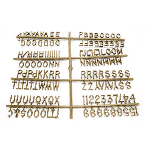 GOLD Helvetica Changeable Letter Sets For Letterboards – LetterBoards4Sale