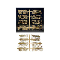 Gold Plastic Letter Sets for Changeable Letterboards | Sprue Letter and Number Sets
