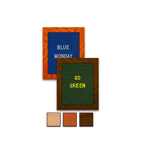 8x10 Wood Frame Blue or Deep Green Felt Letter Boards with Changeable Letters