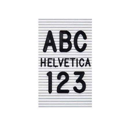 Black Helvetica Changeable Letter Sets in Sprue Sets break off
