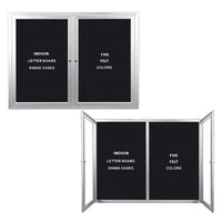 Indoor Enclosed Letter Boards with Radius Edge (Multiple Doors)