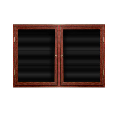 SwingCase Indoor Wall Mount Enclosed Wood Framed Letter Boards with Doors