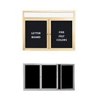 Indoor Enclosed Letter Boards with Header 2 and 3 Door Models