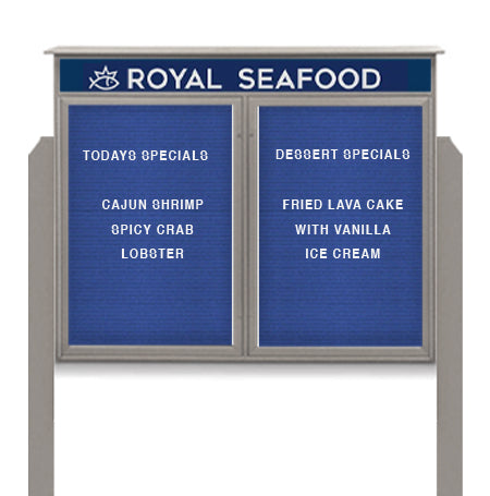45x36 Standing Enclosed Outdoor Message Center Letter Boards with ...