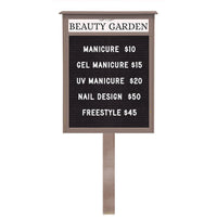20x20 Standing Outdoor Message Center with Letter Board with Header