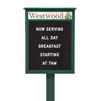 20x30 Standing Outdoor Message Center with Letter Board with Header