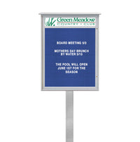 24x24 Standing Outdoor Message Center with Letter Board with Header