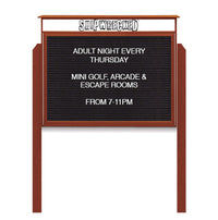 24x36 Free Standing Outdoor Message Center with Letter Board with Header