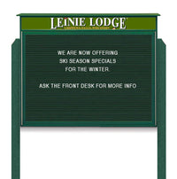 27x39 Free Standing Outdoor Message Center with Letter Board with Header
