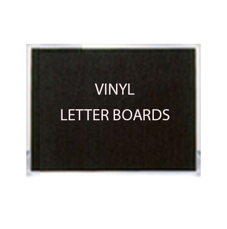 Open Face Vinyl Black Letter Board 96x24 with Aluminum Frame Border