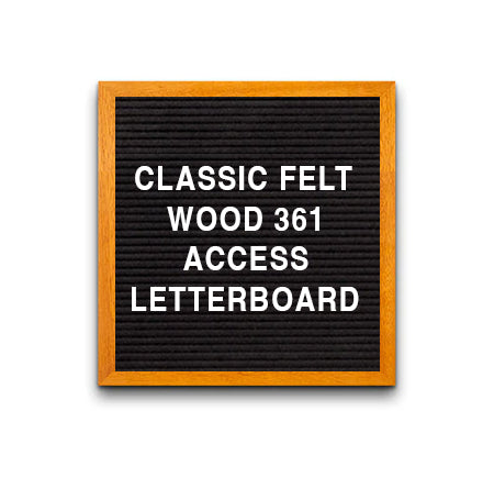Access Letterboard 40 x 40 Open Face 361 Wood Framed FELT Letter Board