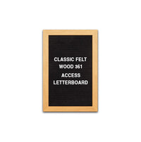 Access Letterboard 8½ x 11 Open Face 361 Wood Framed FELT Letter Board