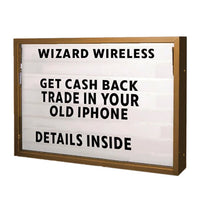 Heavy Duty 1-SIDED Enclosed Reader Board 84" by 60", Surface Mounted Display Case with LED Lighting