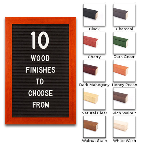 30x36 Wood Framed Felt Letter Boards with Changeable Letters Style 361 ...
