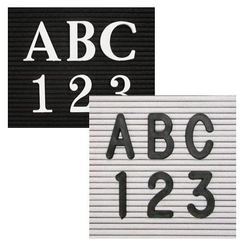 HELVETICA  & ROMAN LETTERS WILL FIT (1/2", 3/4", 1", 2", 3") (BLACK & WHITE)