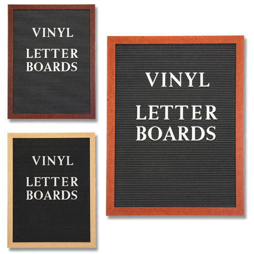 11x17 OPEN FACE LETTER BOARD: 6 VINYL COLORS, 3 WOOD FINISHES