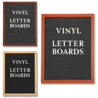 12x12 OPEN FACE LETTER BOARD: 6 VINYL COLORS, 3 WOOD FINISHES