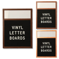 36x72 OPEN FACE LETTER BOARD WITH HEADER: 6 VINYL COLORS, 3 WOOD FINISHES